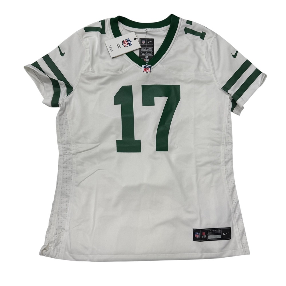 Nike New York Jets Garrett Wilson 17 Jersey Women Large White Game NWT NFL